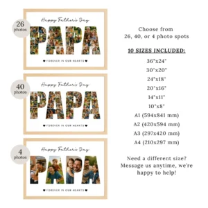 Papa Memory Keepsake personalized photo design