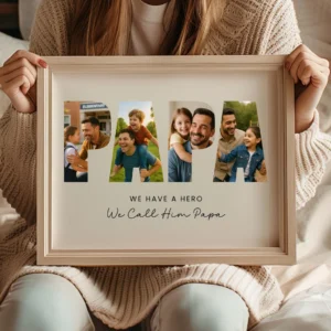 Father's Day Papa photo gift Canva design