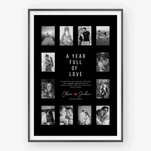 Romantic Anniversary Keepsake editable Canva photo collage