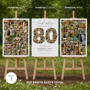 Personalized 80th birthday welcome decoration