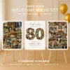 80th Birthday Welcome Sign editable Canva template