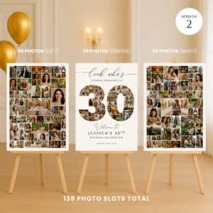 30th Birthday Welcome Sign printable birthday poster