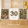 30th Birthday Welcome Sign Canva photo collage template