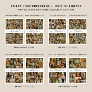 Memorial photo poster with multiple photo layouts