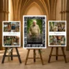 Funeral Photo Collage Sign Template memorial poster