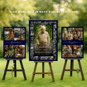 Funeral Photo Collage Sign Template Canva design