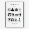 Anniversary Couple Collage editable Canva photo template