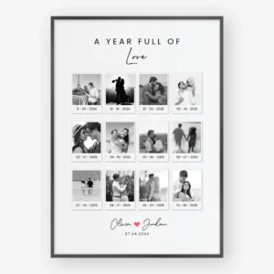 Anniversary Couple Collage editable Canva photo template