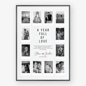 Wedding Anniversary Keepsake editable Canva photo collage