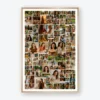 100 Photo Collage Poster editable Canva template