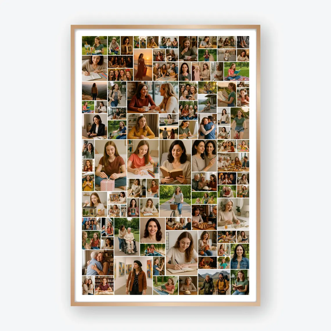 100 Photo Collage Poster editable Canva template