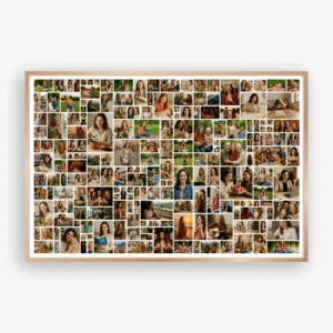 200 Photo Collage Poster editable Canva template