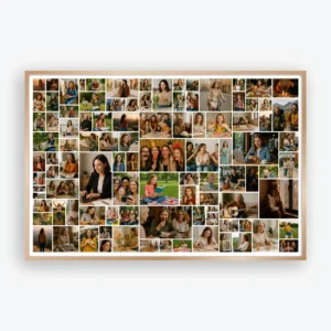 100 Photo Memory Poster editable Canva template