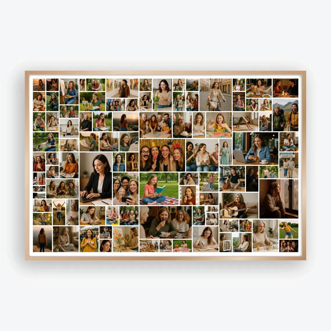 100 Photo Memory Poster editable Canva template