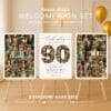 90th Birthday Welcome Sign Canva photo collage template