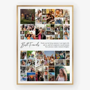 Bestie Memory Collage editable Canva template