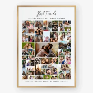 Best Friend Photo Collage editable Canva template