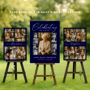 Funeral Photo Collage Sign memorial poster