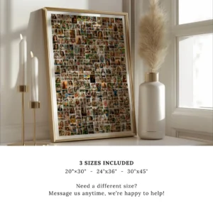 Editable large photo collage Canva template