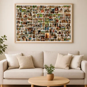 Large editable Canva photo collage template