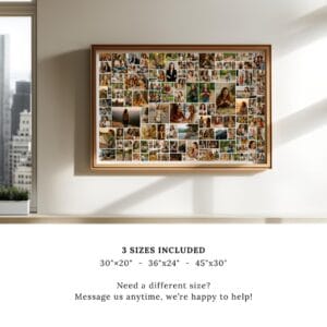 Editable large photo collage template
