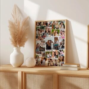 Editable best friend photo collage template