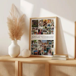 Editable best friend photo collage template
