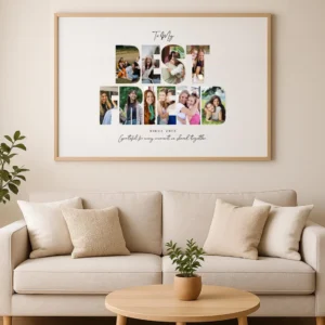 Editable best friend photo collage template