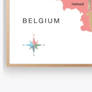 Colorful Belgium geography poster for classroom decor