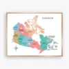 Canada Political Map with provinces territories and capital cities