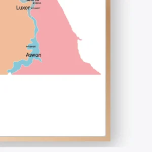 Egypt Color Map for African geography lessons