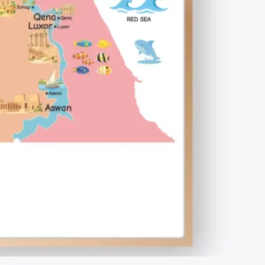 Colorful Egypt geography poster for homeschool education