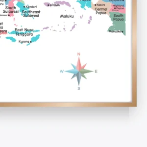 Detailed Indonesia map showing provinces and capitals