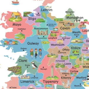 Printable Ireland geography wall art for classroom decor
