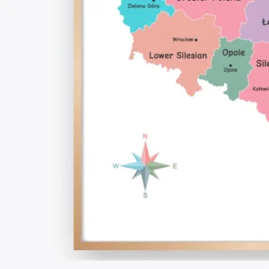 Central Europe geography poster featuring Poland
