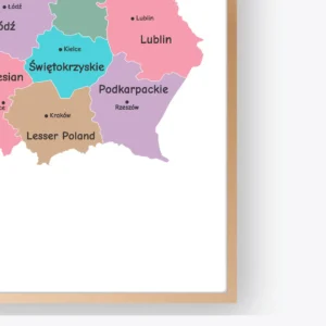 Poland Map Poster for homeschool geography learning