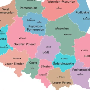 Printable Poland country map for study spaces