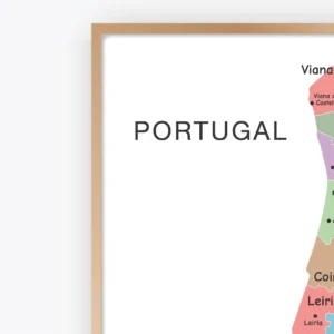 Portugal geography map for classroom learning