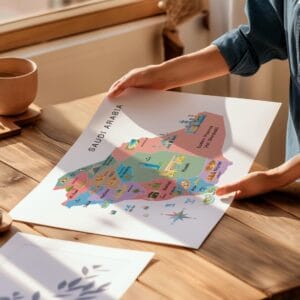 Saudi Arabia provinces map for classroom geography lessons