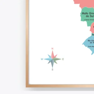 Brazil Map Poster for homeschool geography lessons