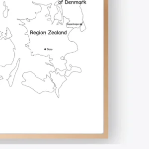 Denmark Outline Map for homeschool geography lessons