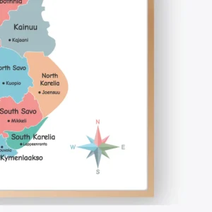 Finland Political Map Poster for homeschool geography lessons