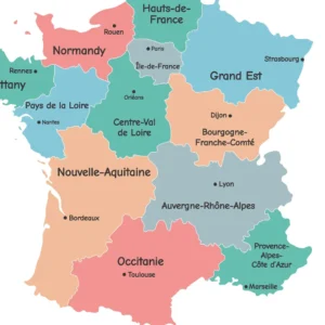 Printable France country map for classroom decoration