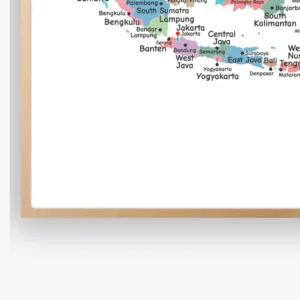 Indonesia Political Map Poster for homeschool learning spaces