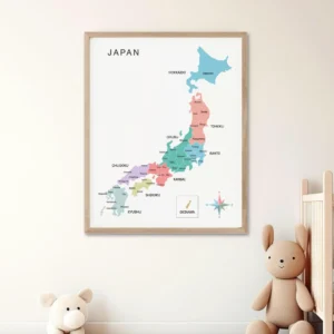 Japan major cities map for geography study areas