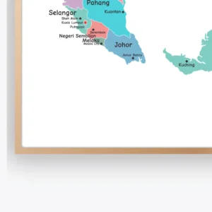 Malaysia Map Poster for homeschool geography learning