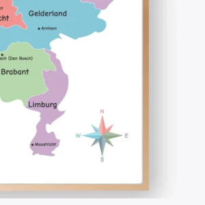 Netherlands Map Poster for homeschool learning spaces