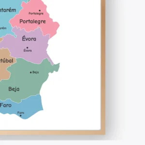 Iberian Peninsula geography poster featuring Portugal