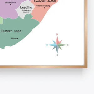 Printable South Africa geography poster for students