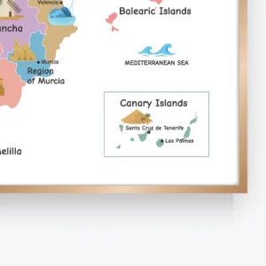 Spain Illustrated Map for homeschool geography education